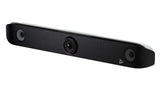 A front-facing image of the Poly Studio X52 video bar which is angled to one side.