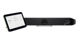 An image of the Poly Studio X52 video bar and the Poly TC10 touch controller.