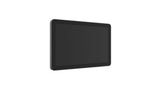 An image of the front of the Logitech Tap Scheduler in graphite. The screen is off.