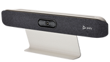 An image of the Poly Studio X30 video bar on a white stand.