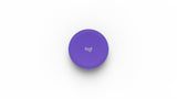 An image of the Logitech Scribe Share Button in purple.