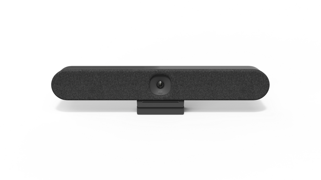 A front-facing image of the Logitech Rally Bar Huddle