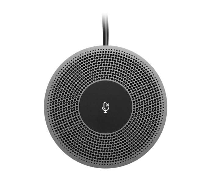 A top-down image of the Logitech MeetUp Expansion Mic.